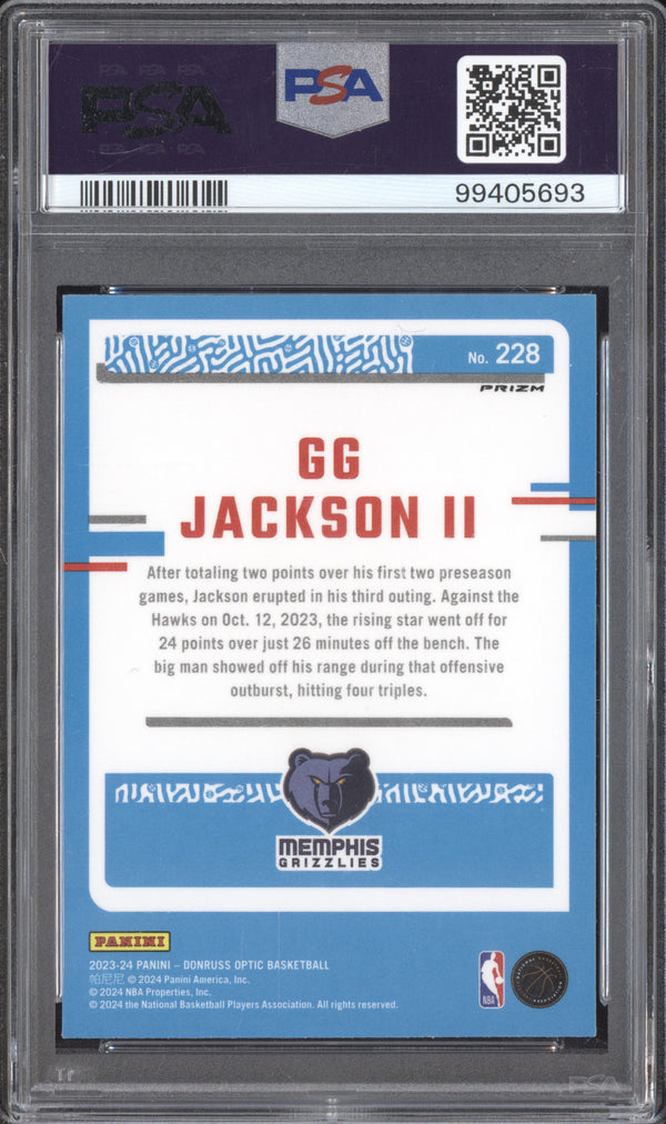 GG Jackson II 2023-24 Panini Donruss Optic 228 Red International RC PSA 10