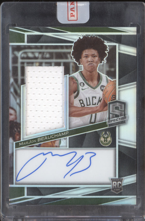 MarJon Beauchamp 2022-23 Panini Spectra 209 Rookie Jersey Autographs RC 197/199