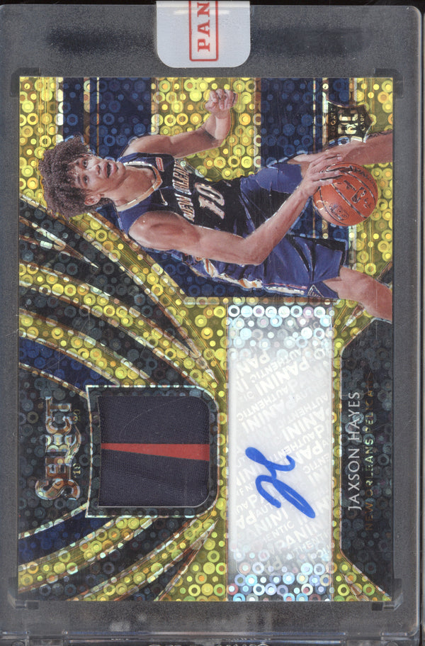 Jaxson Hayes 2019-20 Panini Select RJA-JXH Rookie Jersey Auto Gold Disco RC 8/10