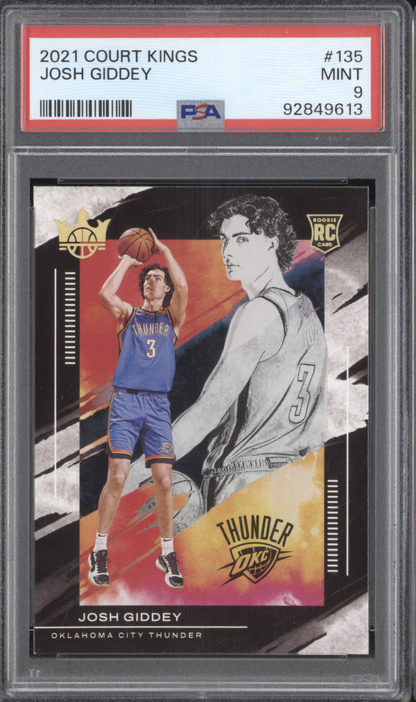 Josh Giddey 2021-22 Panini Court Kings 135 RC PSA 9