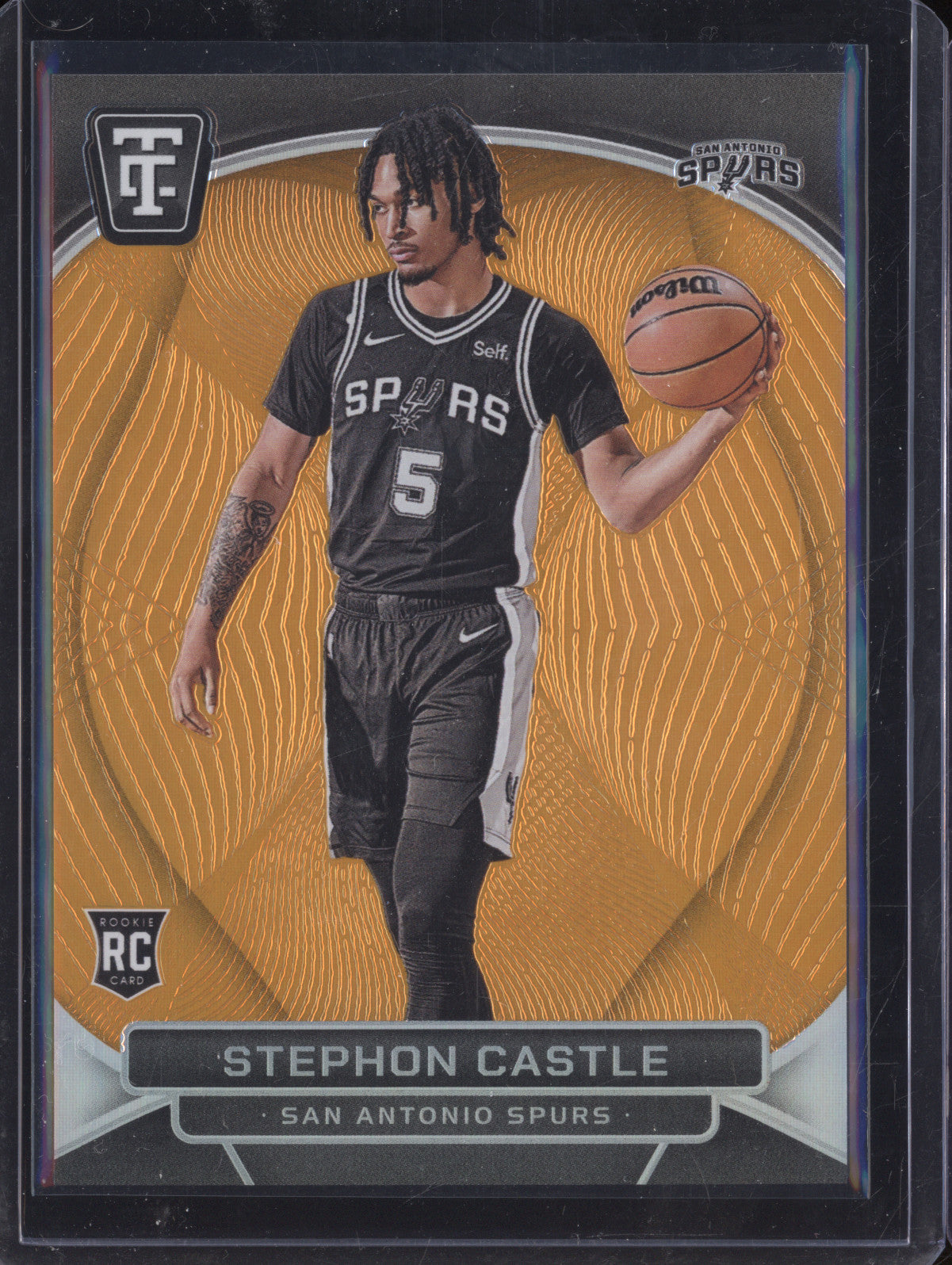 Stephon Castle 2024-25 Panini Totally Certified 167 Orange Jersey Number RC 5/75