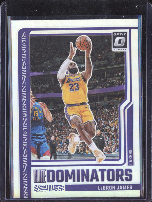 LeBron James 2023-24 Panini Donruss Optic 9 Elite Dominators Holo