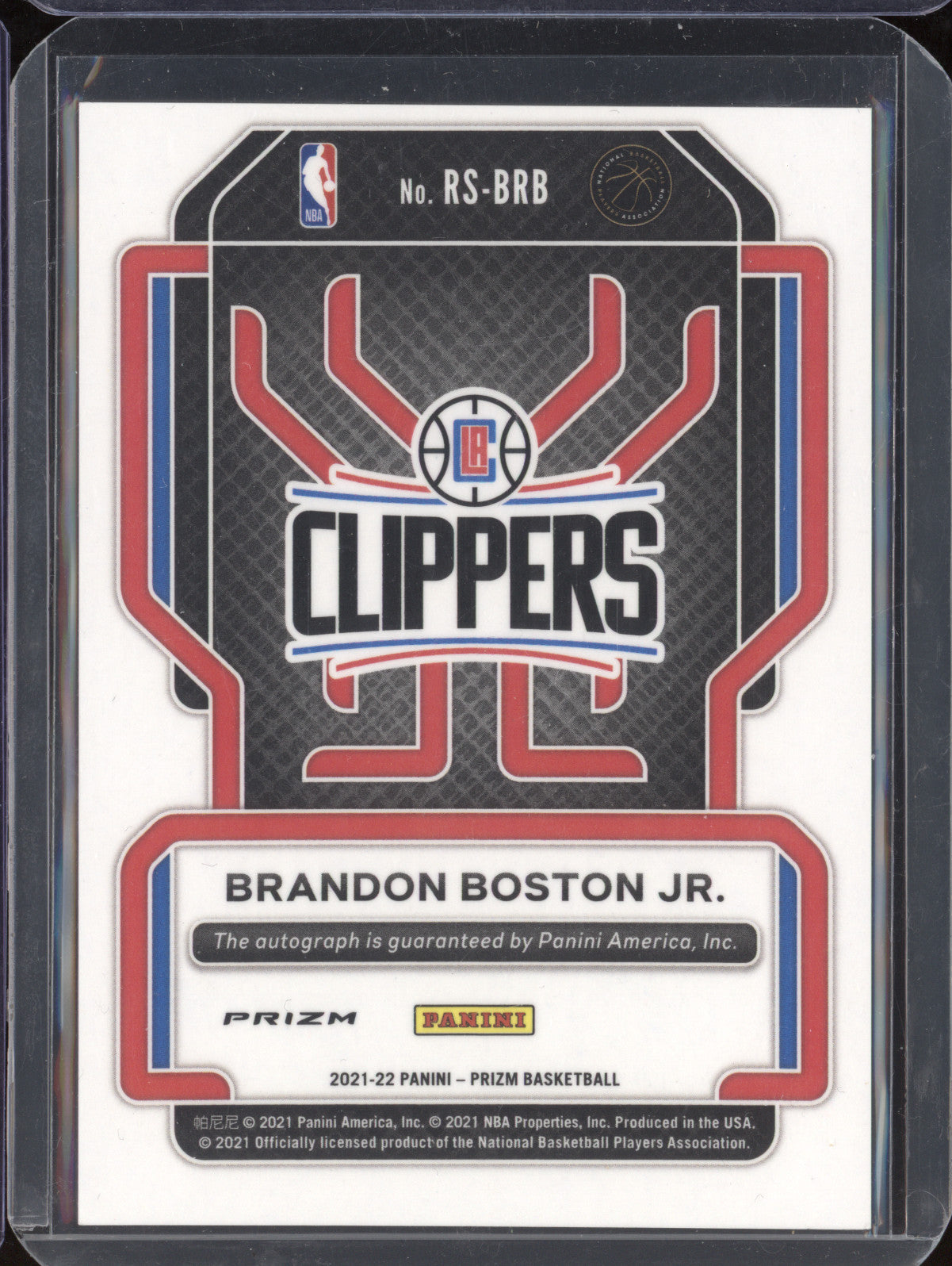 Brandon Boston Jr 2021-22 Panini Prizm RS-BRB Rookie Signatures Silver RC