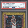 Scoot Henderson 2023 Panini Optic Dominators Gold International RC /10 PSA 10