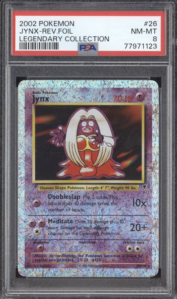 Jynx 2002 Pokemon Legendary Collection 26 Reverse Foil PSA 8