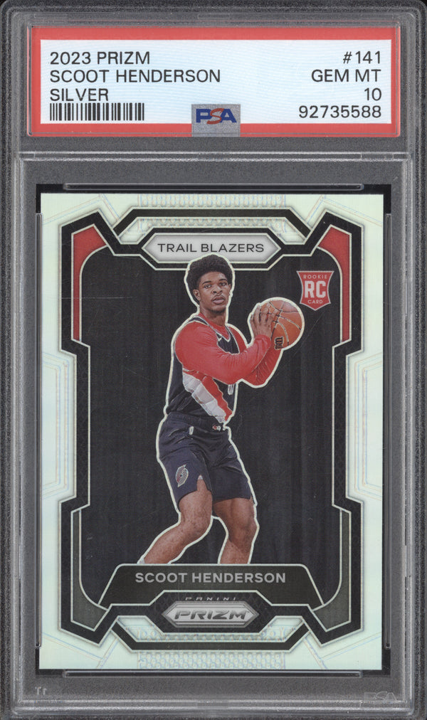 Scoot Henderson 2023-24 Panini Prizm 141 Silver RC PSA 10