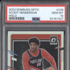 Scoot Henderson 2023-24 Panini Donruss Optic 239 Holo RC PSA 10