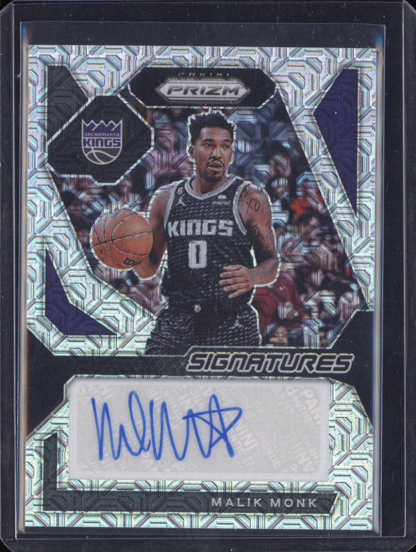 Malik Monk 2023-24 Panini Prizm SIG-MNK Mojo Signatures Auto 22/25