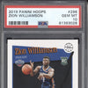 Zion Williamson 2019-20 Panini Hoops 296 RC PSA 10