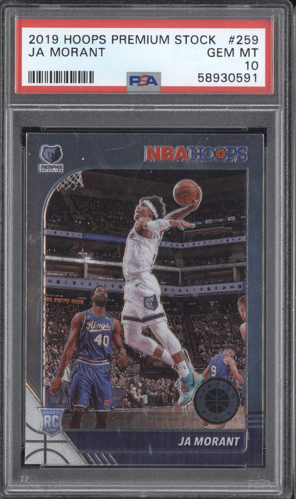 Ja Morant 2019-20 Panini Hoops Premium Stock 259 RC PSA 10