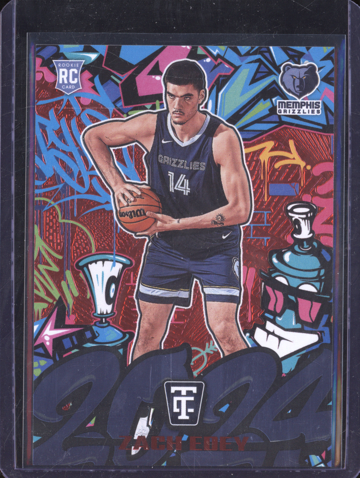 Zach Edey 2024-25 Panini Totally Certified 20 2024 Red Mirror RC 75/99