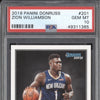 Zion Williamson 2019-20 Panini Donruss 201 RC PSA 10