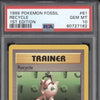 Recycle 1999 Pokemon Fossil 61 1st Edition PSA 10