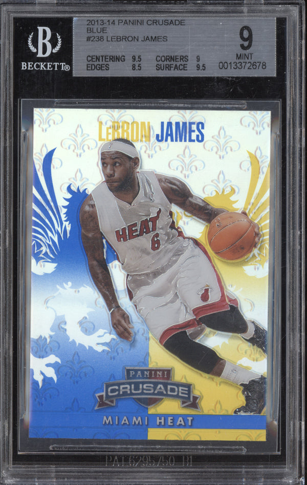 LeBron James 2013-14 Panini Crusade 238 Blue   BGS 9