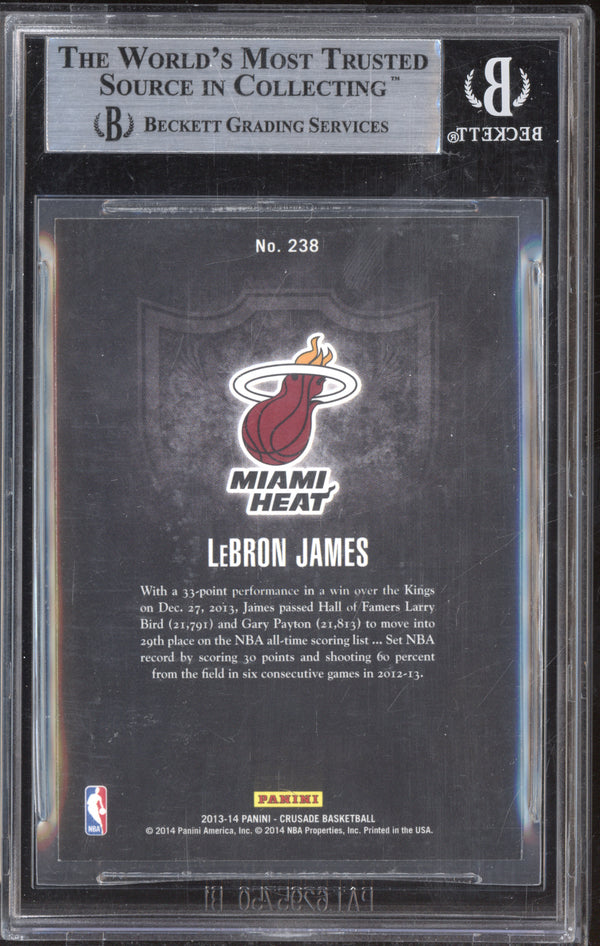 LeBron James 2013-14 Panini Crusade 238 Blue   BGS 9