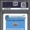 Zion Williamson 2019-20 Panini Donruss 201 RC PSA 10