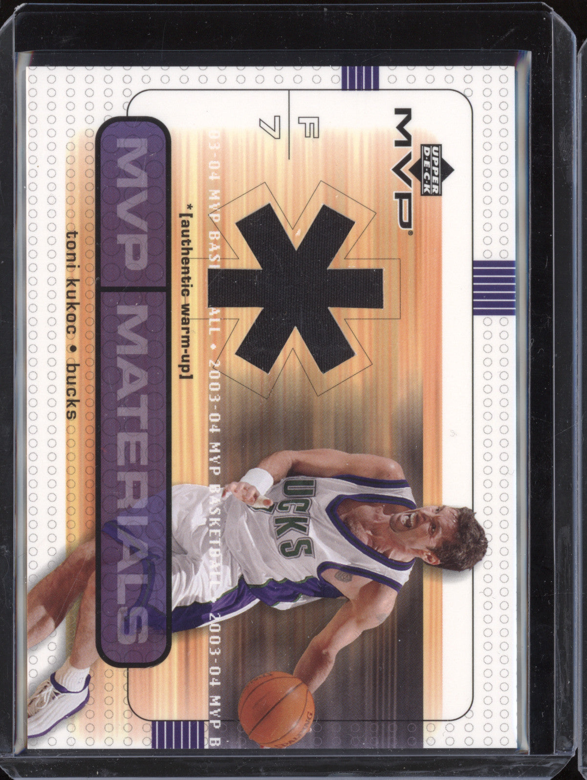 Toni Kukoc 2003-04 Upper Deck MVP TK-WU MVP Materials