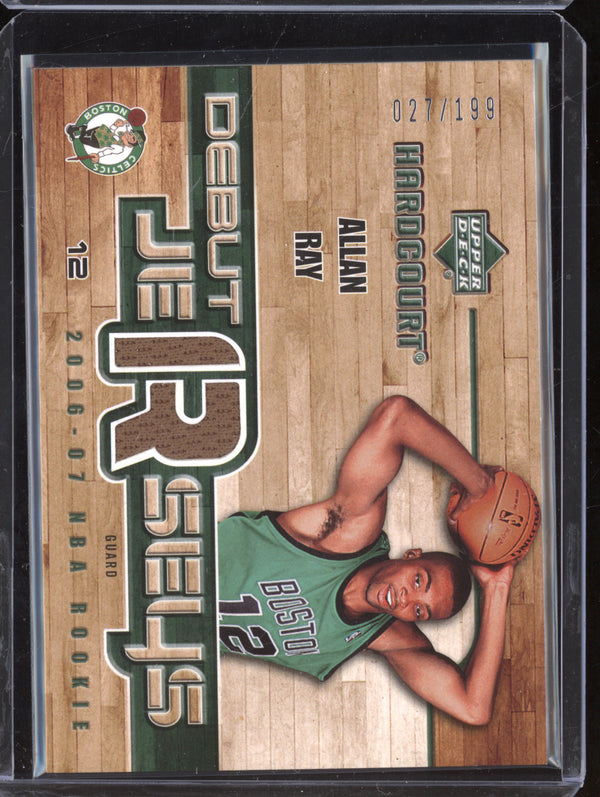 Allan Ray 2006-07 Upper Deck Hardcourt DJ-AR Debut Jersey RC 27/199