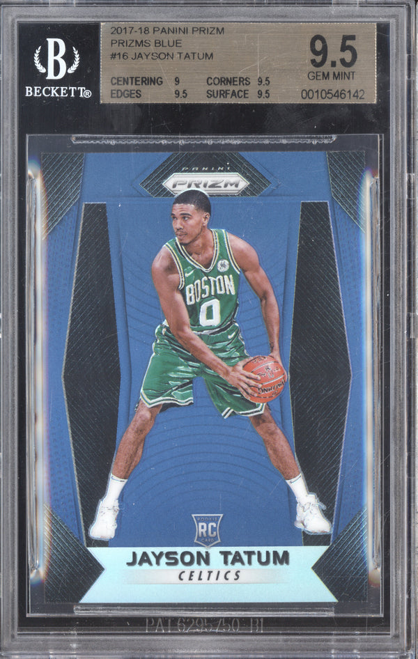 Jayson Tatum 2017-18 Panini Prizm 16 Blue RC 96/199 BGS 9.5