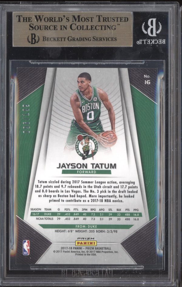 Jayson Tatum 2017-18 Panini Prizm 16 Blue RC 96/199 BGS 9.5