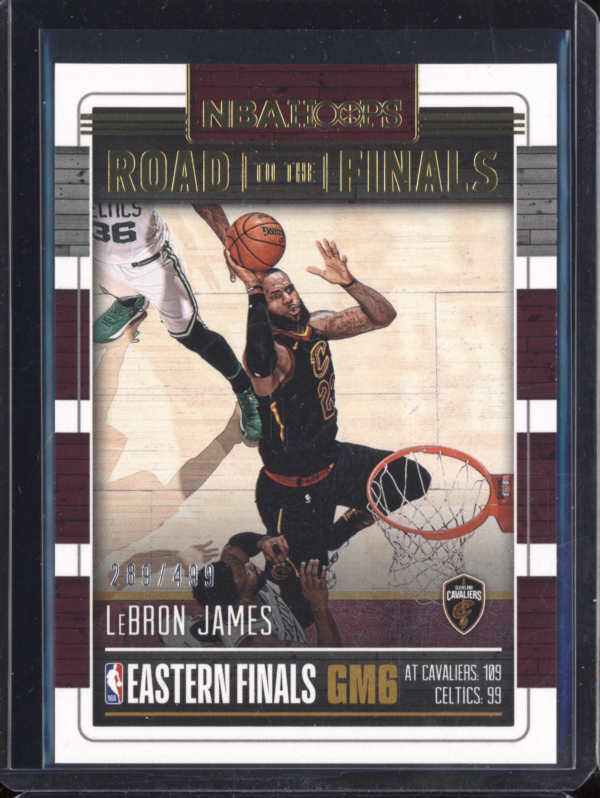 LeBron James 2018-19 Panini Hoops 75 Road to the Finals 289/499