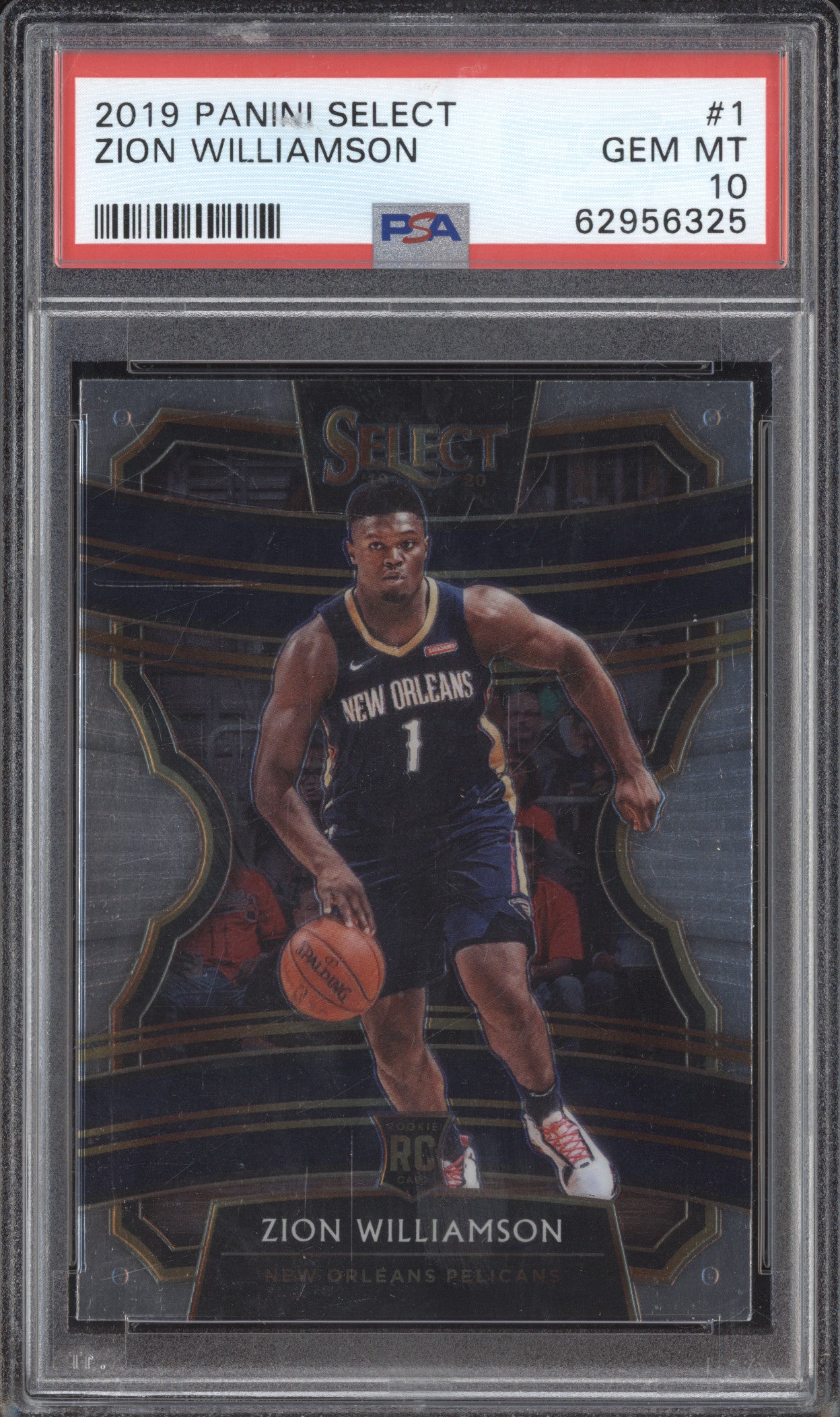 Zion Williamson 2019-20 Panini Select 1 RC PSA 10