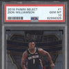 Zion Williamson 2019-20 Panini Select 1 RC PSA 10