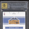 Nikola Jokic 2017-18 Panini National Treasures  26 Game Gear Relic Auto 46/49 BGS 9/10