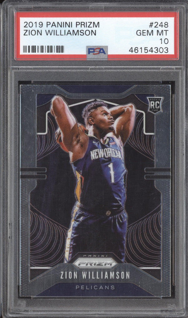 Zion Williamson 2019-20 Panini Prizm 248 RC PSA 10