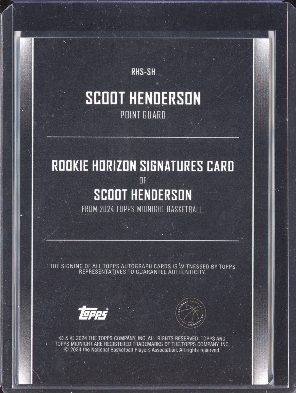 Scoot Henderson 2023-24 Topps Midnight RHS-SH Rookie Horizon Auto RC