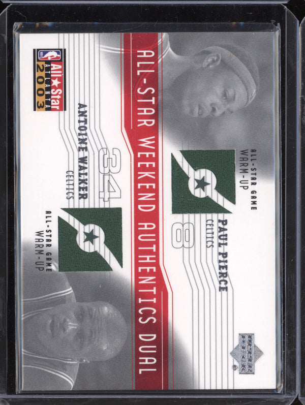 Paul Pierce Antoine Walker 2003-04 Upper Deck  All-Star Weekend Authentics Dual