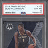 Zion Williamson 2019-20 Panini Mosaic 209 RC PSA 10