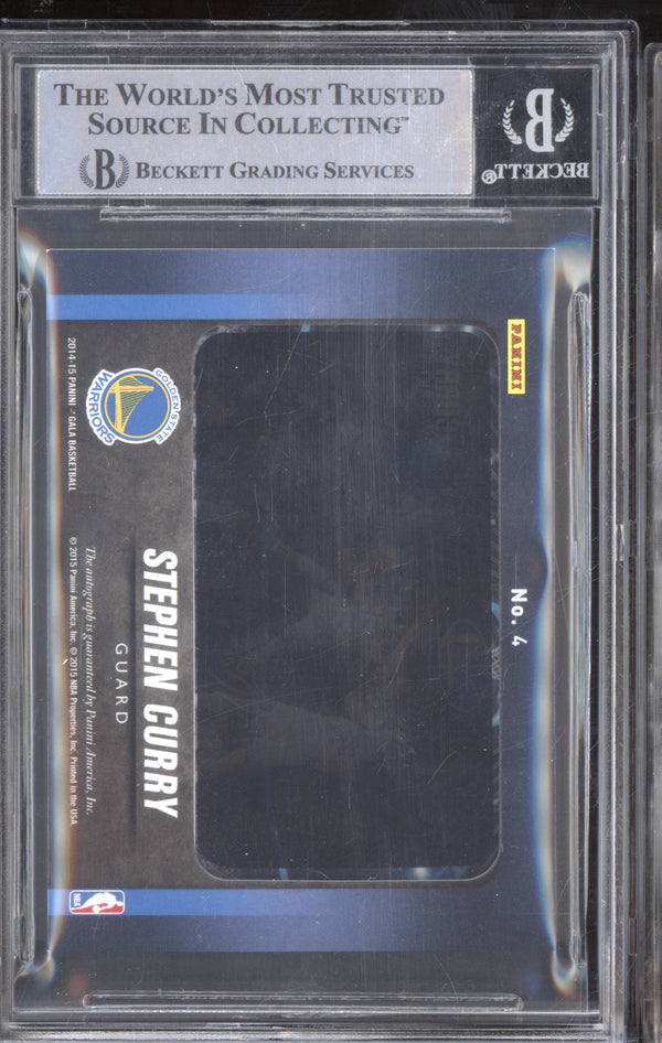 Stephen Curry 2014-15 Panini Gala 4 Cinematic Signatures Jade 22/25 BGS 8.5