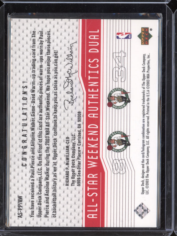 Paul Pierce Antoine Walker 2003-04 Upper Deck  All-Star Weekend Authentics Dual