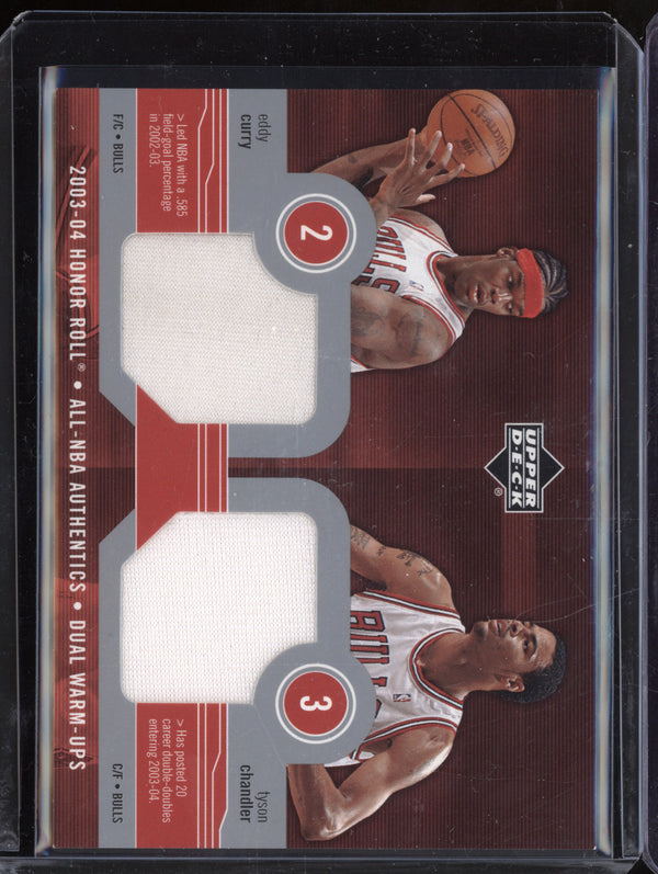 Eddy Curry Tyson Chandler 2003-04 Upper Deck  All-NBA Authentics Dual Warm Ups