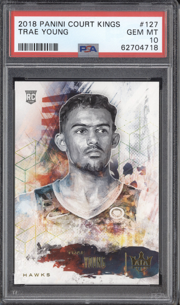 Trae Young 2018-19 Panini Court Kings 127 Level 1 RC PSA 10