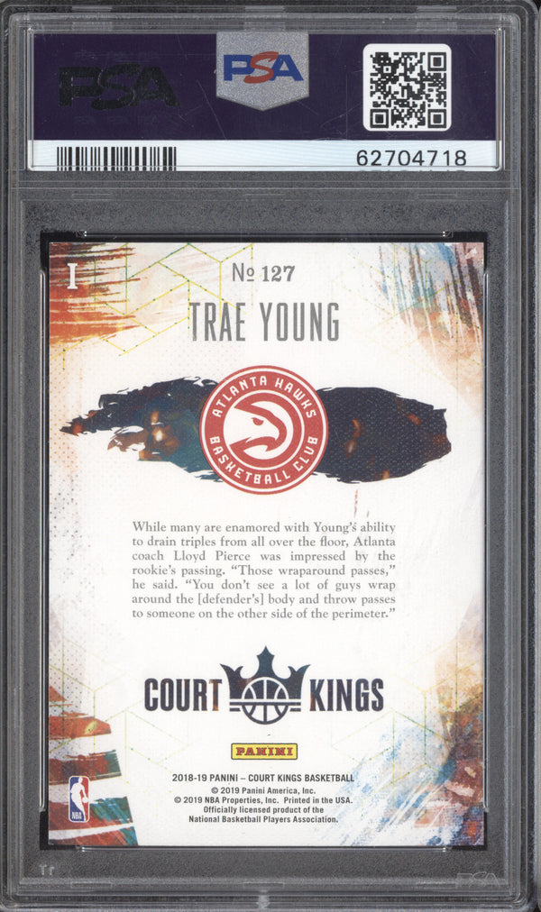 Trae Young 2018-19 Panini Court Kings 127 Level 1 RC PSA 10