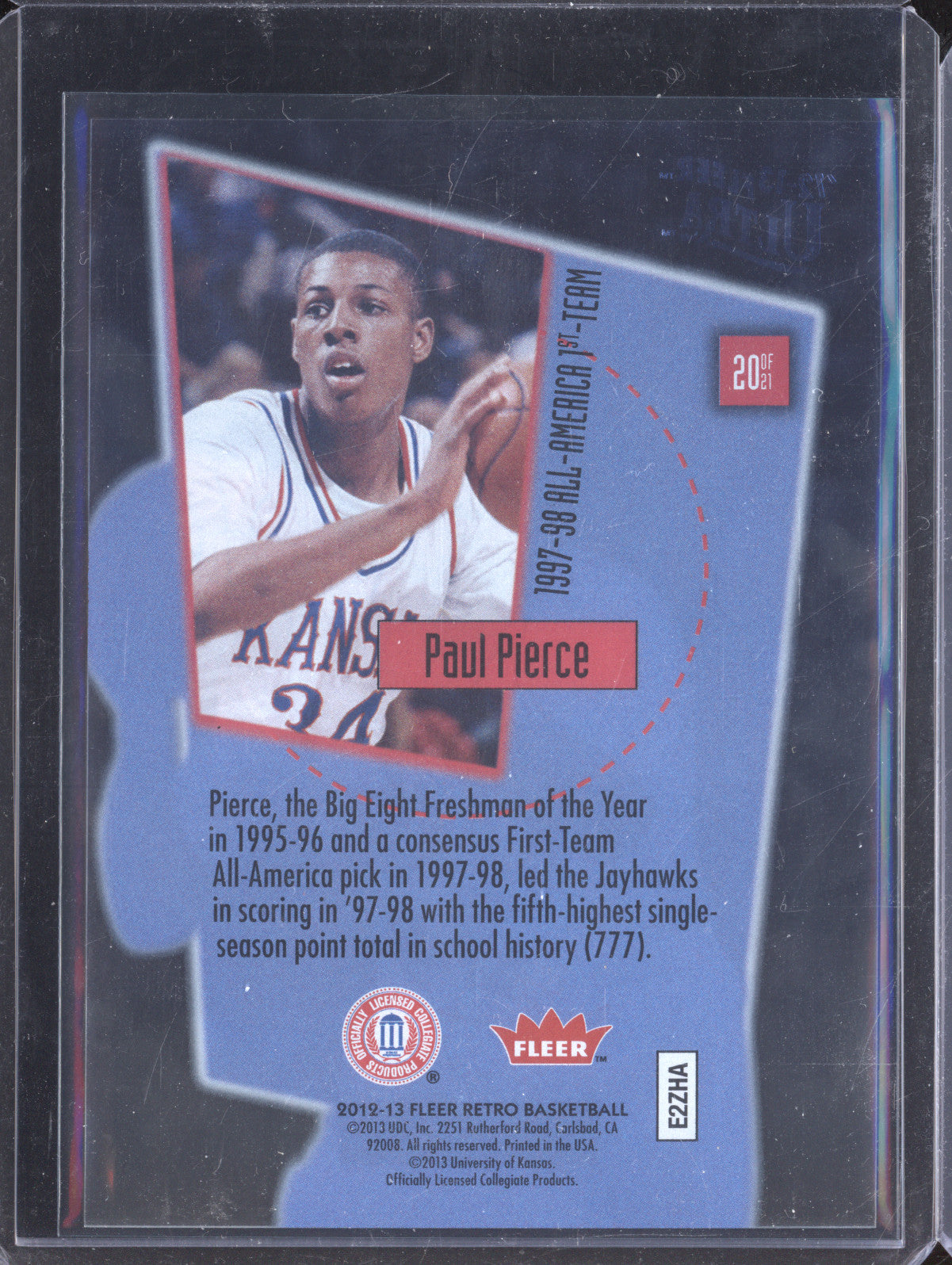 Paul Pierce 2012-13 Fleer Retro 20 Ultra Court Masters