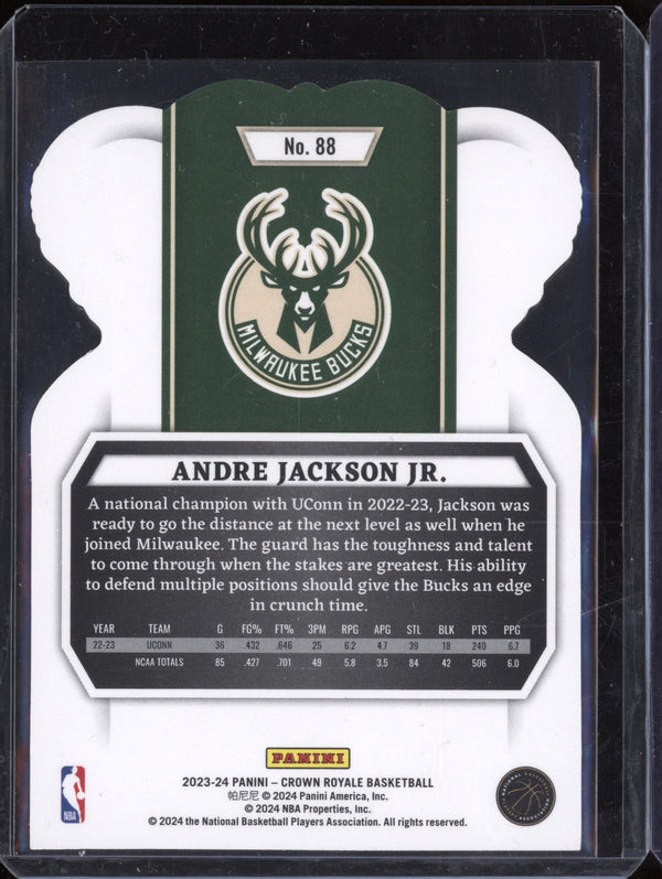 Andre Jackson Jr 2023-24 Panini Crown Royale 88 Silver International RC 14/18