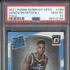 Donovan Mitchell 2017-18 Panini Donruss Optic 188 Holo RC PSA 10