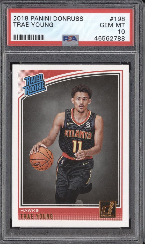 Trae Young 2018-19 Panini Donruss 198 RC PSA 10