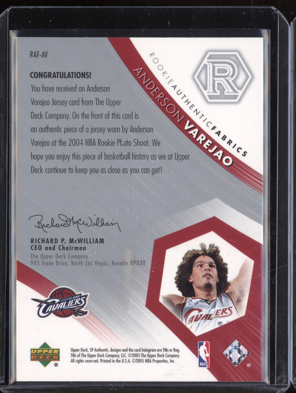 Anderson Varejao 2004-05 Upper Deck SP Authentic Rookie Authentic Jersey RC