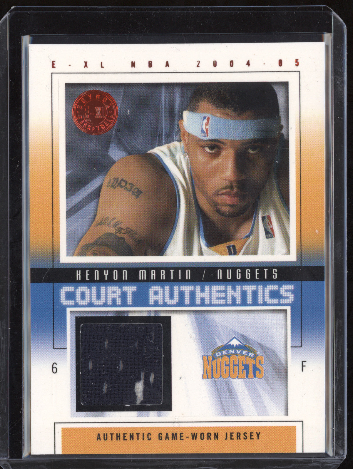 Kenyon Martin 2004-05 Fleer E-XL CA-KM Court Authentics Jersey 126/500