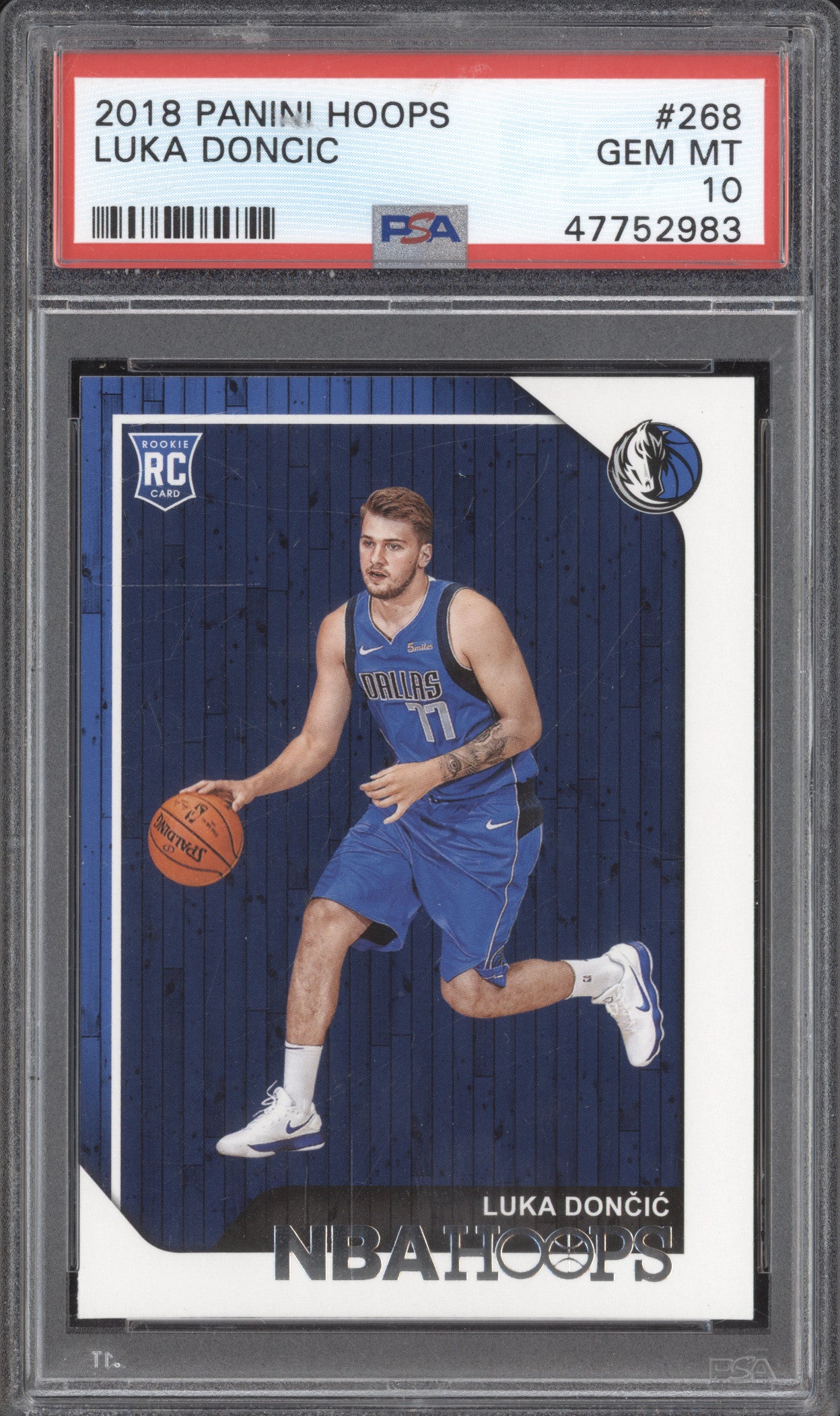 Luka Doncic 2018-19 Panini Hoops 268 RC PSA 10