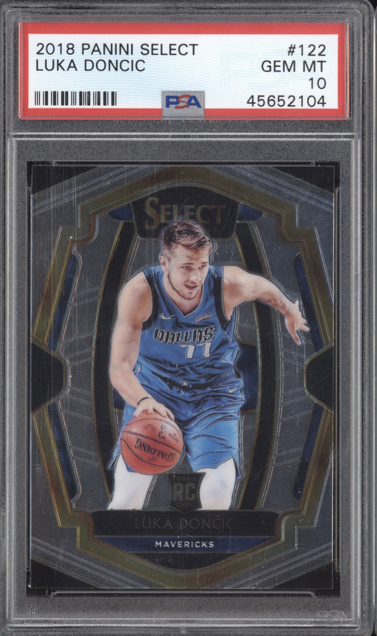 Luka Doncic 2018-19 Panini Select 122 RC PSA 10