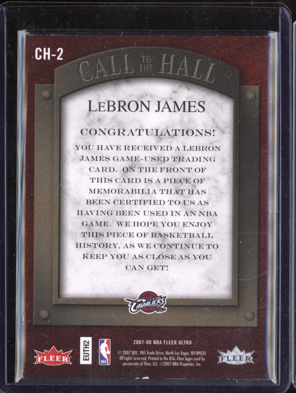 LeBron James 2007-08 Fleer Ultra CH-2 Call to the Hall Jersey