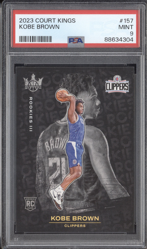 Kobe Brown 2023-24 Panini Court Kings 157 RC PSA 9