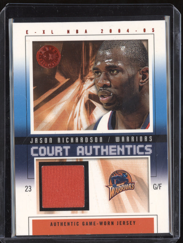 Jason Richardson 2004-05 Fleer E-XL CA-JR Court Authentics Jersey 25/500