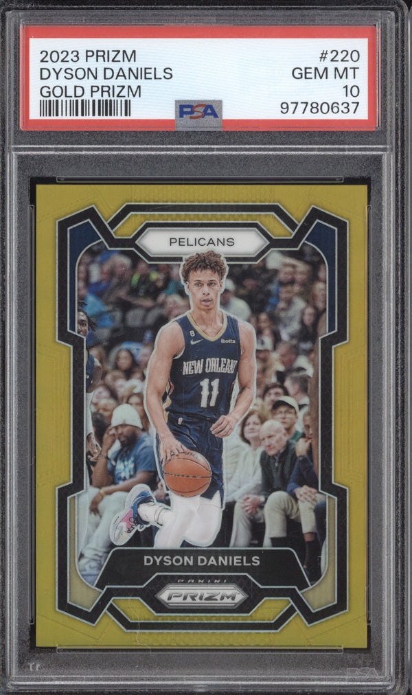 Dyson Daniels 2023-24 Panini Prizm 220 Gold 9/10 PSA 10