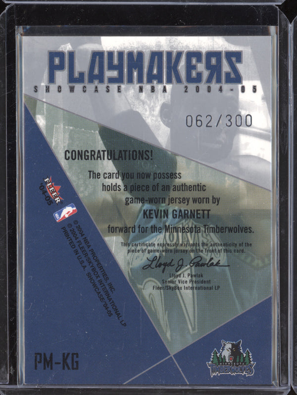 Kevin Garnett 2004-05 Fleer Showcase PM-KG Playmakers Jersey 62/300